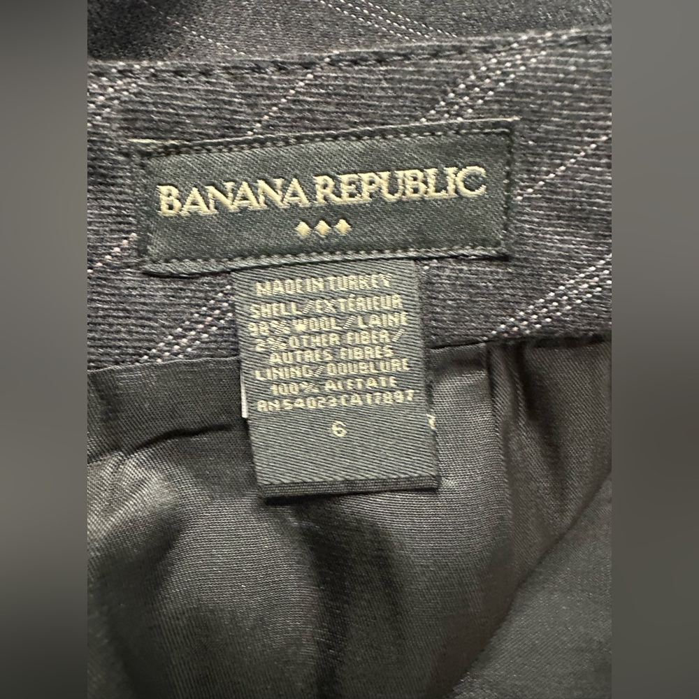 Banana Republic Gray Wool Pencil Skirt Size 6 Lined Lycra Spandex - Picture 6 of 6